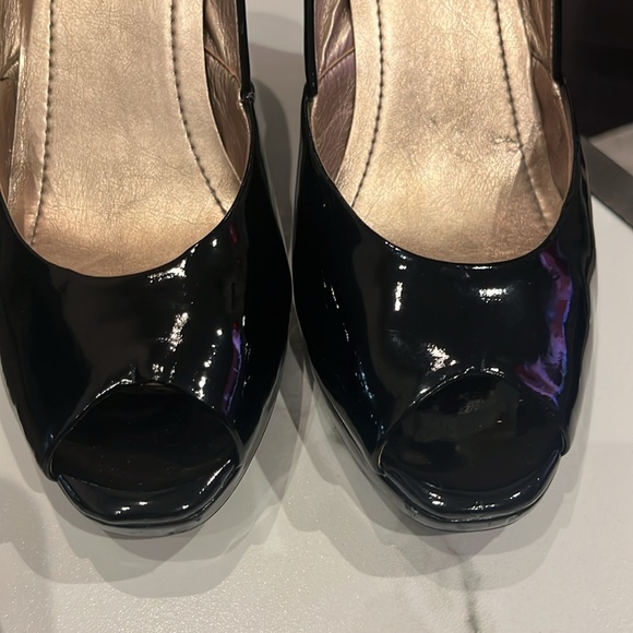 BCBG Generation PL Rafaela Black Patent Wedge Size 8B/38 - Picture 6 of 11